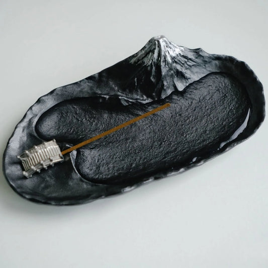 Mt. Fuji Incense Holder, Sakasa Fuji | さかさ富士 - Black