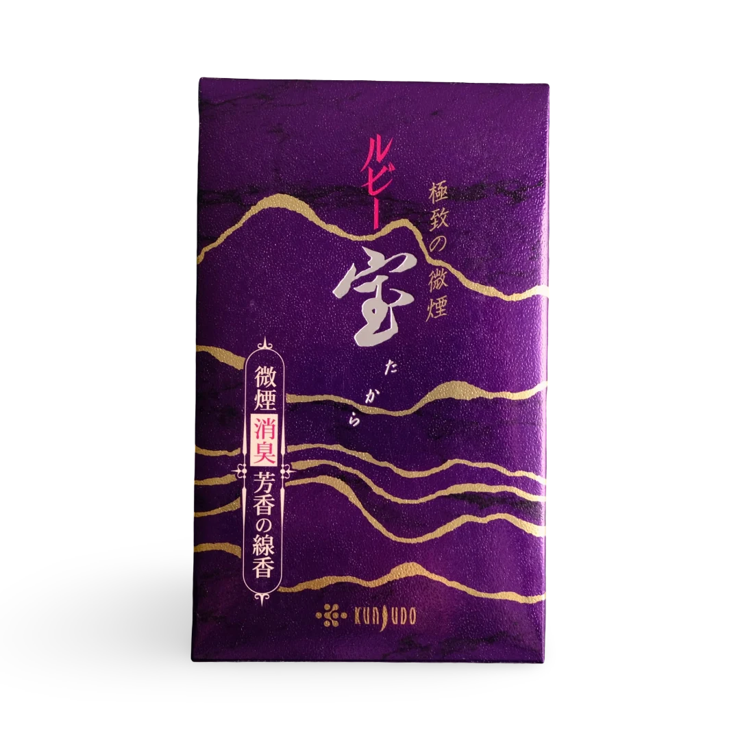 YOHAKU 抽象的デザイン ギフト Kunjudo Ruby Takara Incense | Floral Low-Smoke 180g – DARABARA