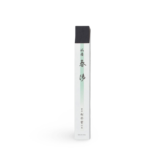 Shoyeido shunyou premium incense package box on a transparent background