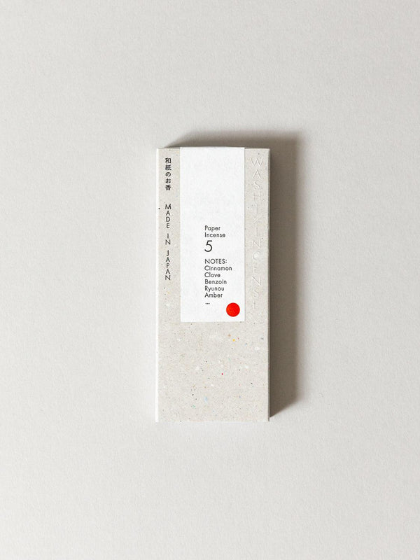 Washi Incense No.5 Smoky Comfort (和紙のお香) – Paper Incense Strips