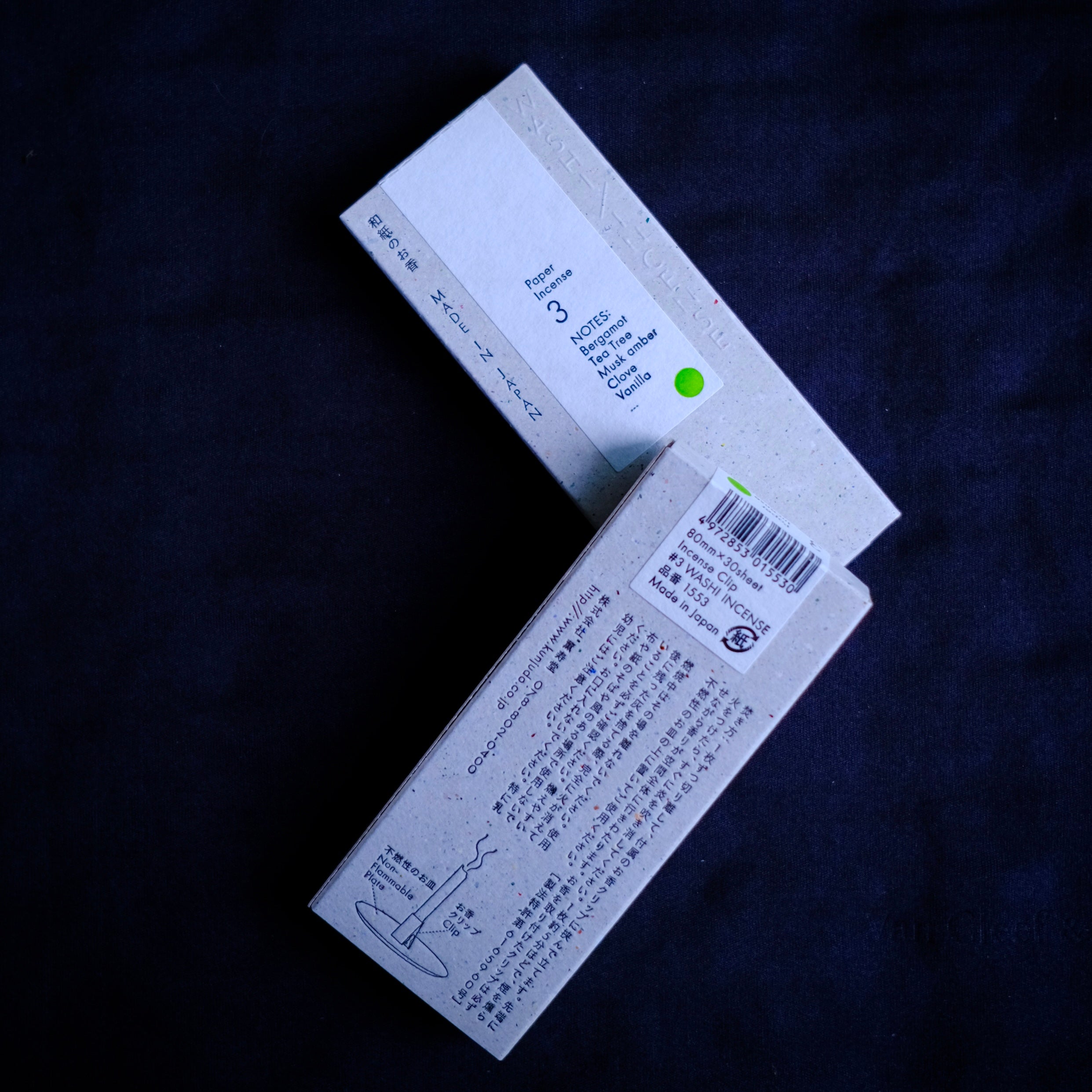 Washi Incense No.3 Deep Citrus (和紙のお香) – Paper Incense Strips