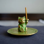 Maneki-Neko (招き猫) – Lucky Cat Metal Incense Stand