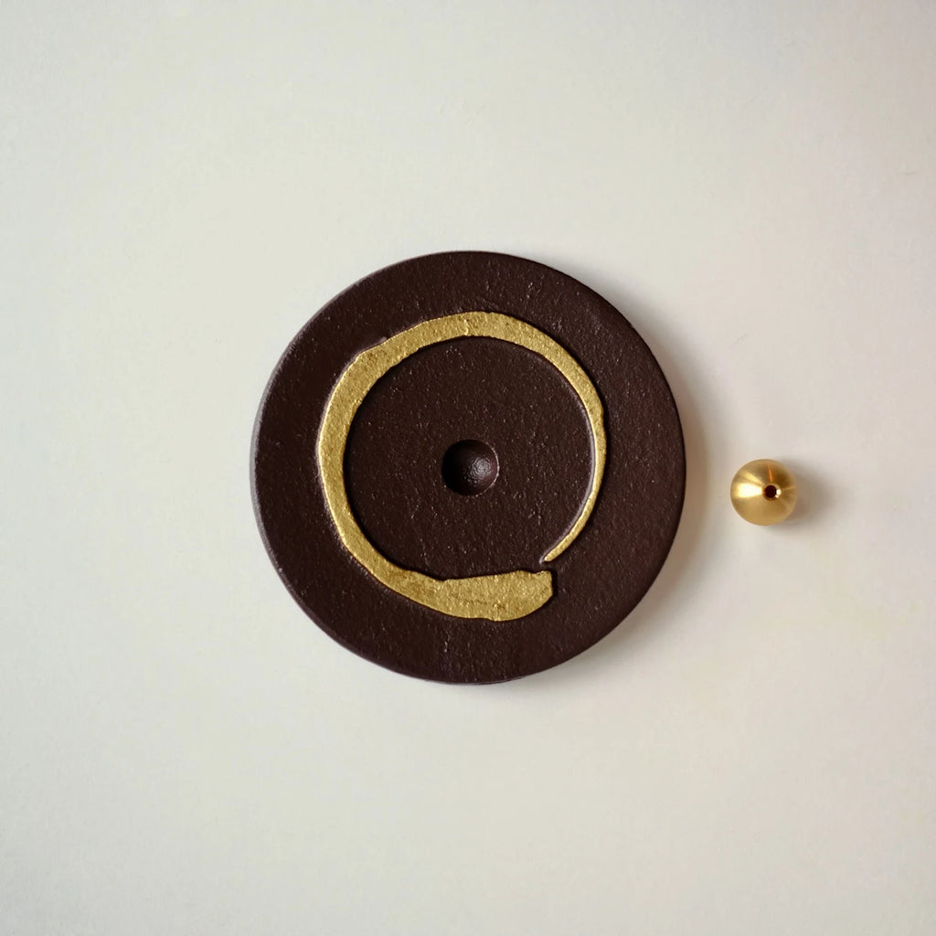 Enso (円相) – Zen Circle Brass & Steel Incense Holder