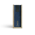 Kousaido Branded Incense stick packaging with blue label and wooden frame on a transparent background