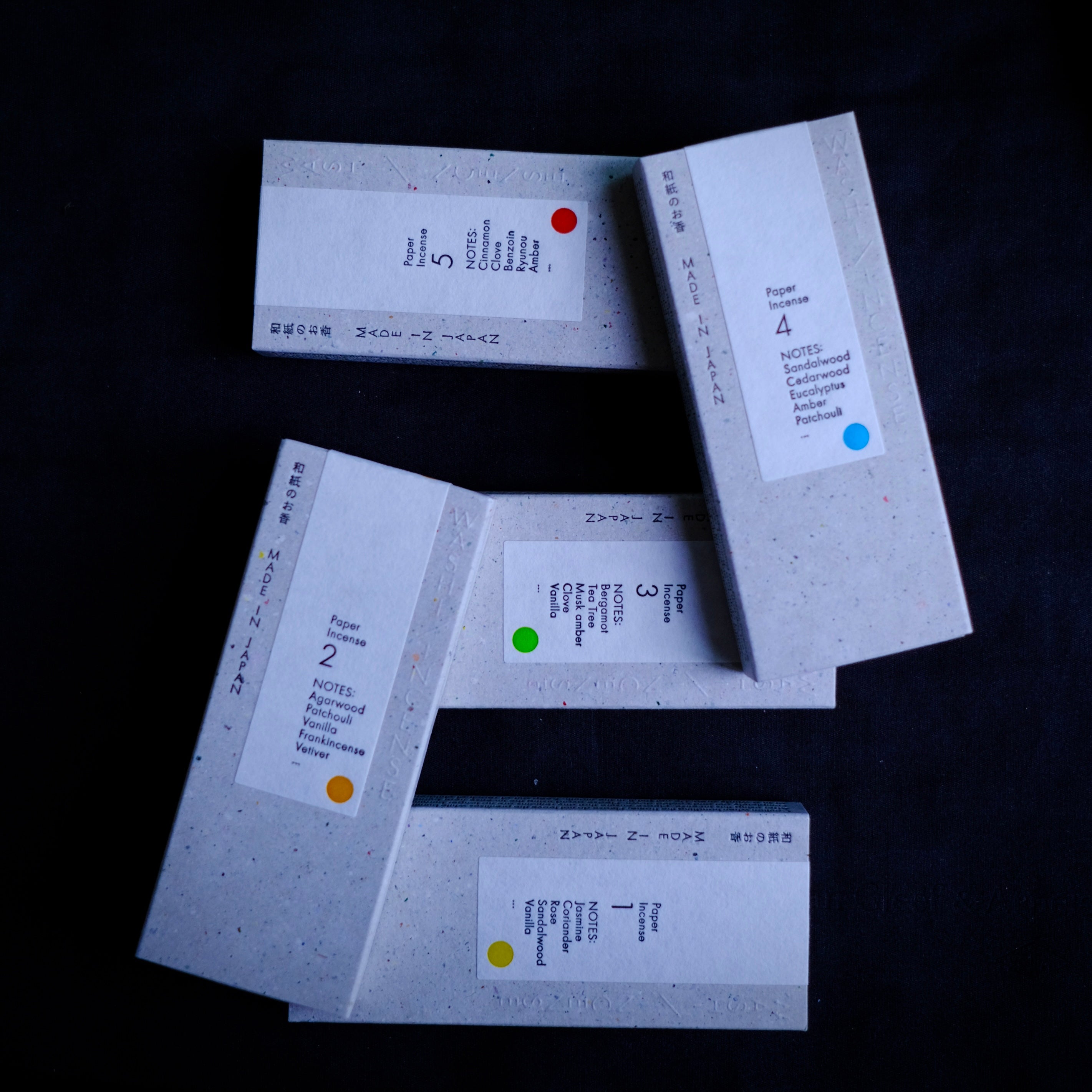 Washi Incense – No.5 Smoky Comfort (和紙のお香)