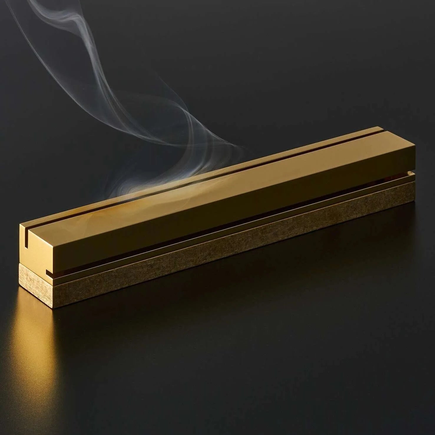 efu – Minimalist Brass Incense Holder (Long)