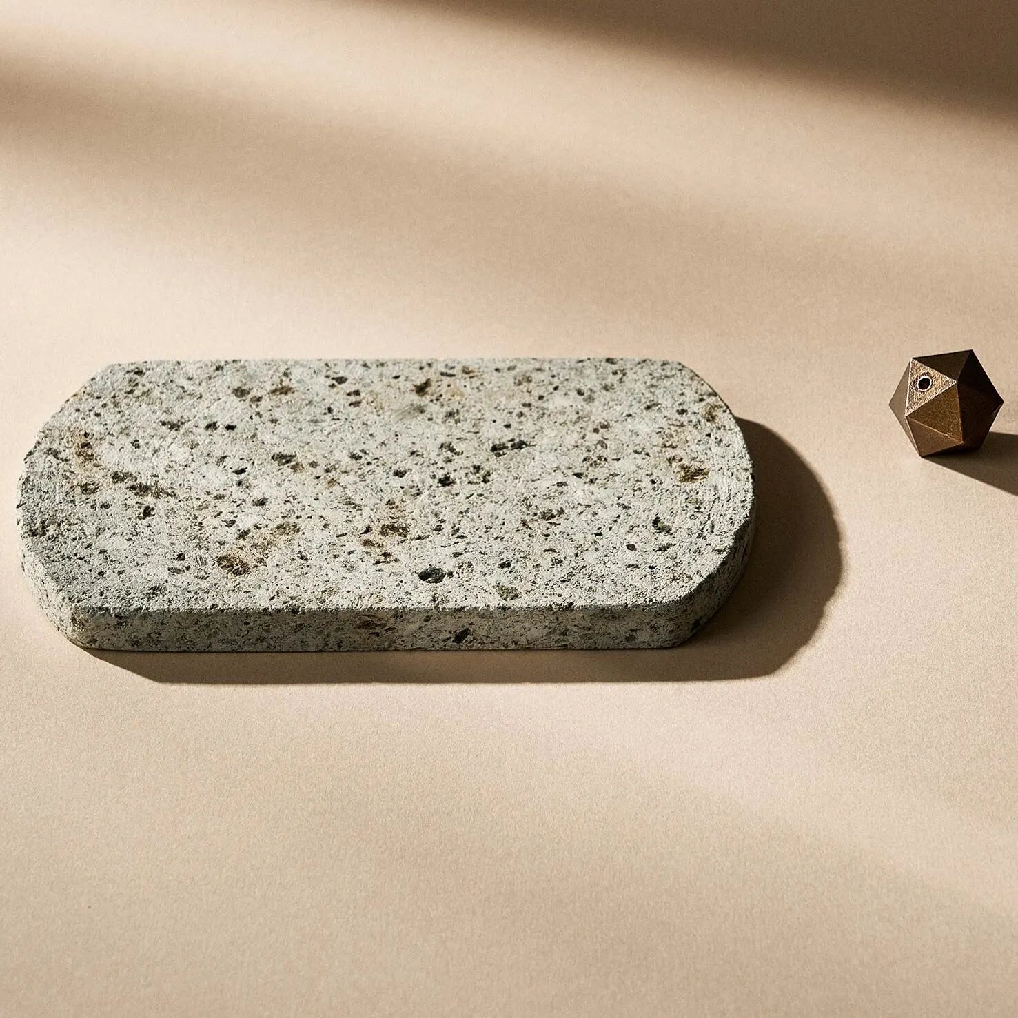 Oya (大谷石) – Volcanic Stone & Bronze Incense Set