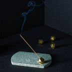 Oya (大谷石) – Volcanic Stone & Brass Incense Set