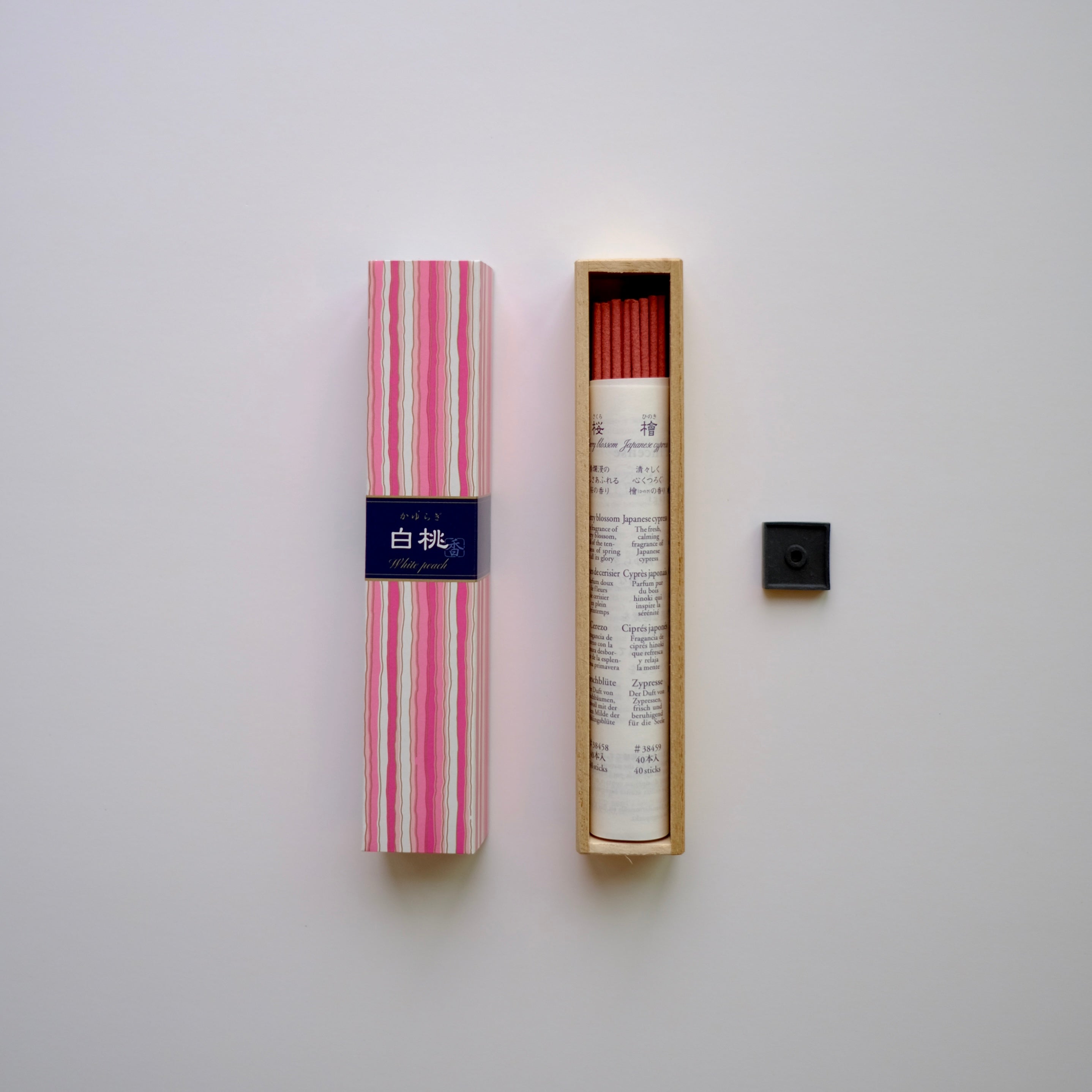 Kayuragi (かゆらぎ) – White Peach (Momo) Incense (40 Sticks)