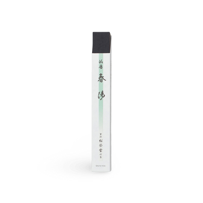 Shoyeido shunyou premium incense package box on a transparent background