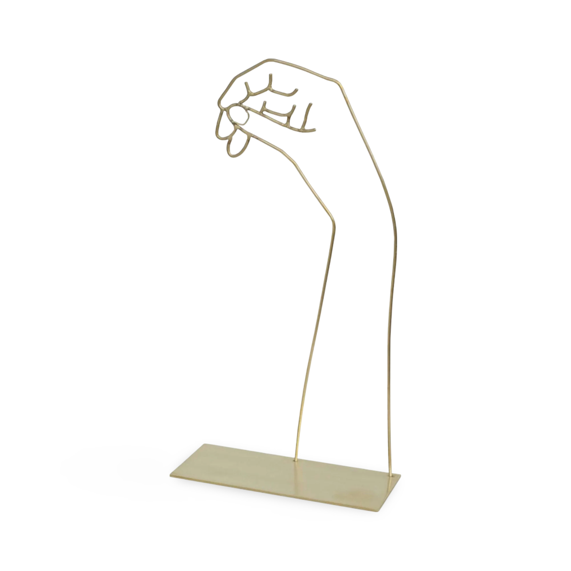 ELLA – Brass Hand Silhouette Accessory Stand (Tall)