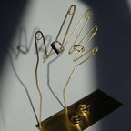 TELA – Brass Hand Silhouette Accessory Stand (Short)