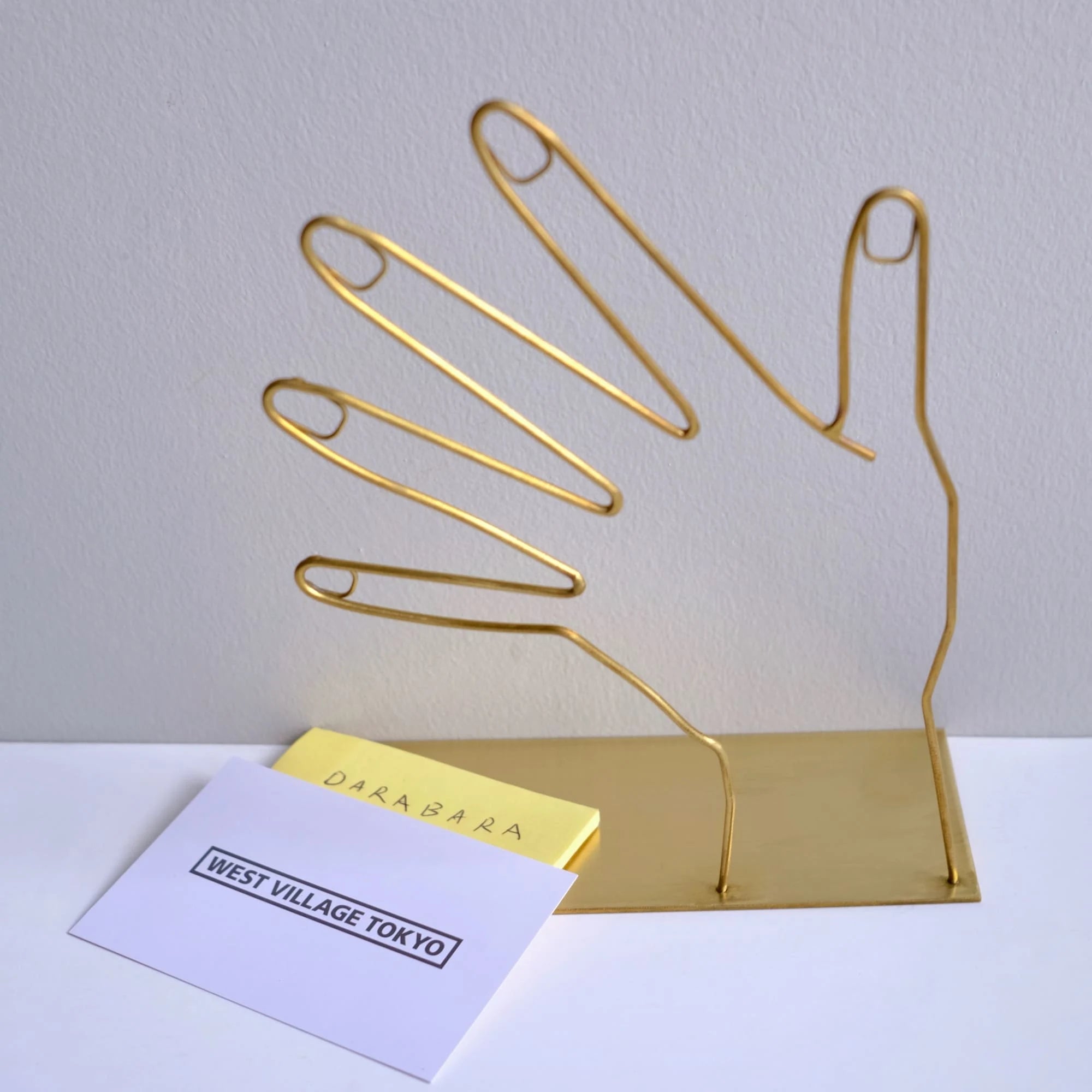 TELA – Brass Hand Silhouette Accessory Stand (Short)