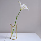 PIKE Stand – Round Brass Wire Flower Vase (Tabletop)