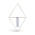 PIKE Wall – Diamond Brass Wire Flower Vase (Hanging)