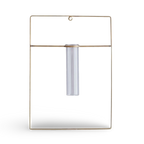 PIKE Wall – Rectangular Brass Wire Flower Vase (Hanging)