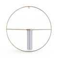 PIKE Wall – Round Brass Wire Flower Vase (Hanging)