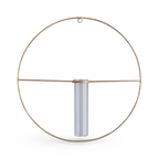 PIKE Wall – Round Brass Wire Flower Vase (Hanging)